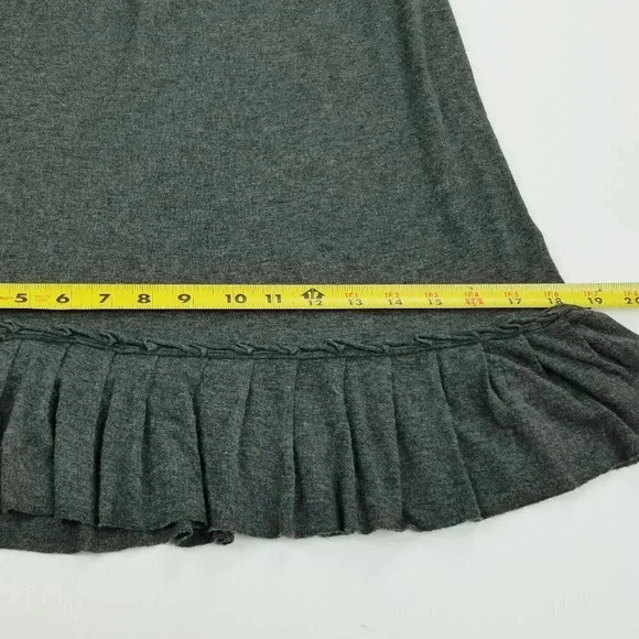 Max Studio XS Women's Charcoal Gray Ruffle Accent Slip On Mini Skirt Rayon Blend - Picture 4 of 5